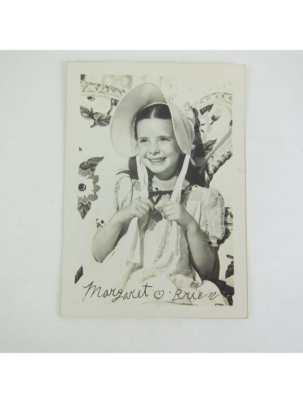 Margaret O'Brien Signed Photograph 5x3 Hollywood Child Actress Vintage 1940s
